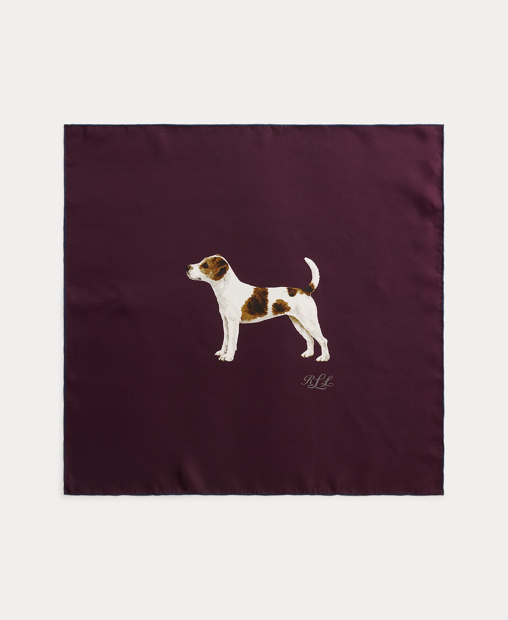 Imagen 1 de Pañuelo de mujer con estampado y logo - Lauren Ralph Lauren - Burdeos Burdeos