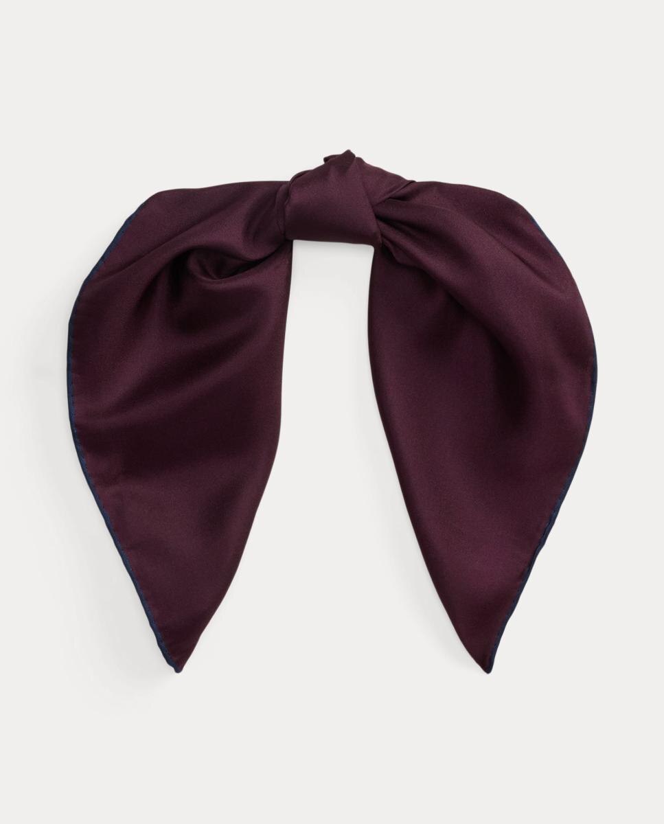 Imagen 2 de Pañuelo de mujer con estampado y logo - Lauren Ralph Lauren - Burdeos Burdeos