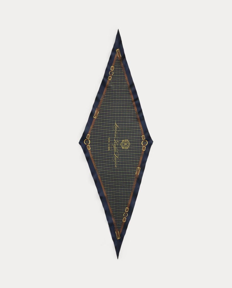 Imagen 0 de Pañuelo de mujer con estampado y logo Azul oscuro