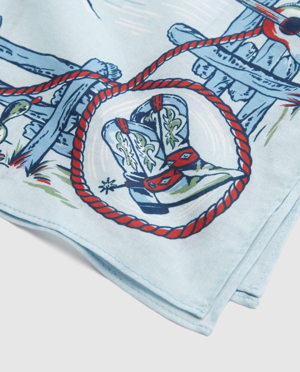 Bandana Estampada Azul-3
