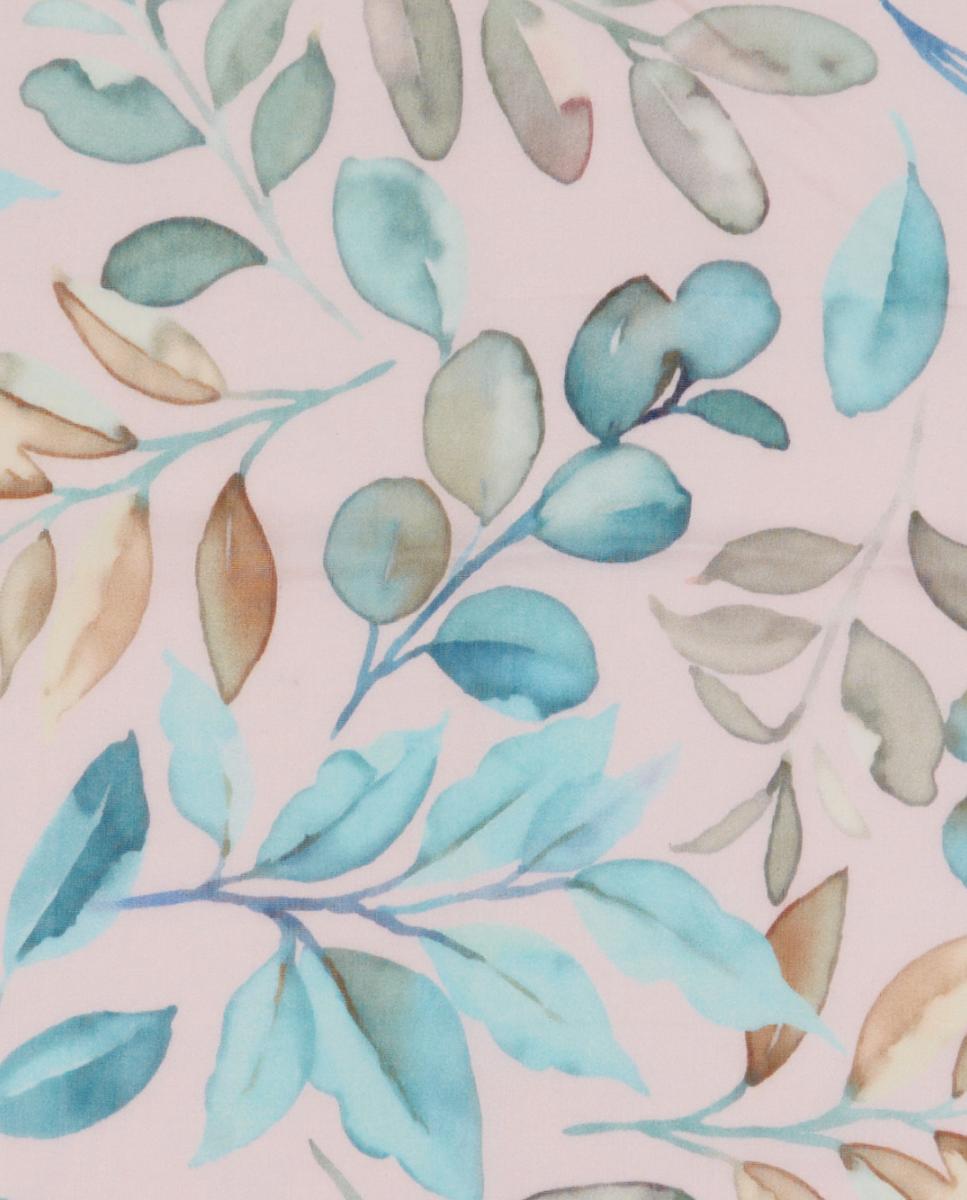 Bandana de Modal e Seda com Estampado Floral Verde-4