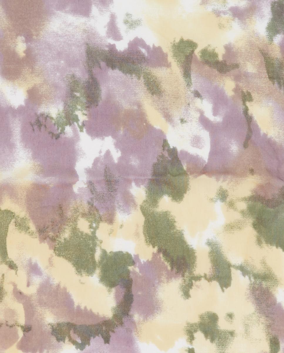 Bandana de Modal e Seda com Estampado Abstrato Amarelo-4