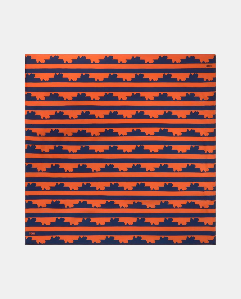 Pañuelo Tous Bear Stripes de seda - Multicolor Multicolor-1