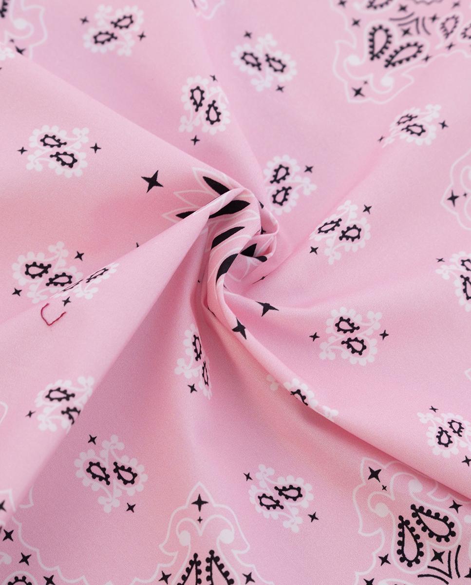 Lenço estampado Rosa-2