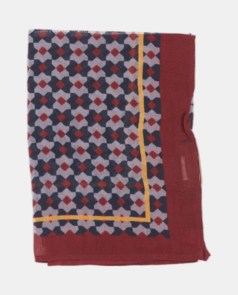 Imagem 0 de Bandana de seda com estampado geométrico