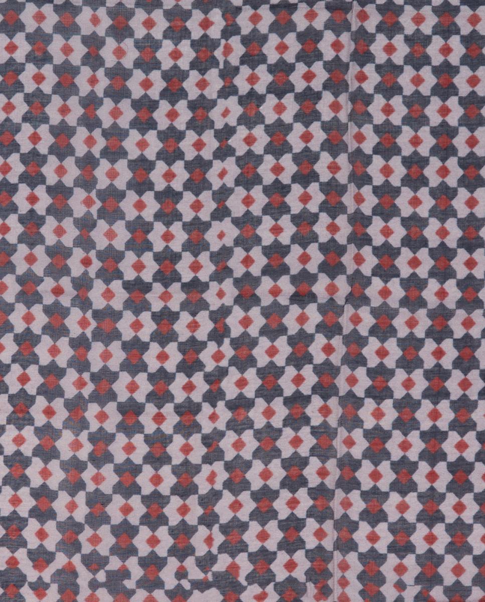 Bandana de seda com estampado geométrico Vermelho-4
