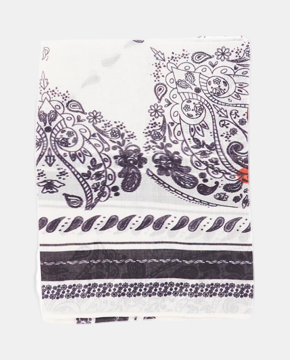 Imagen 0 de Bandana de seda con estampado paisley Beige