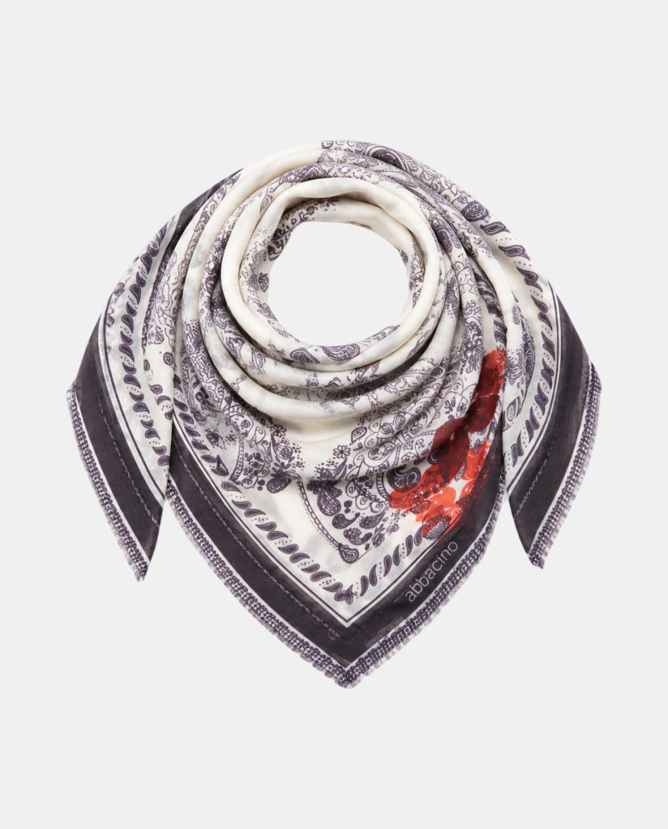 Bandana de seda con estampado paisley - Abbacino - Beige Beige-5
