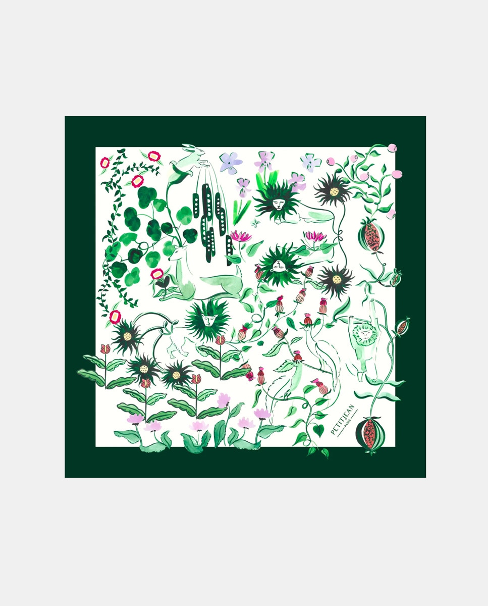 Imagen 1 de Pañuelo bandana de seda Verde