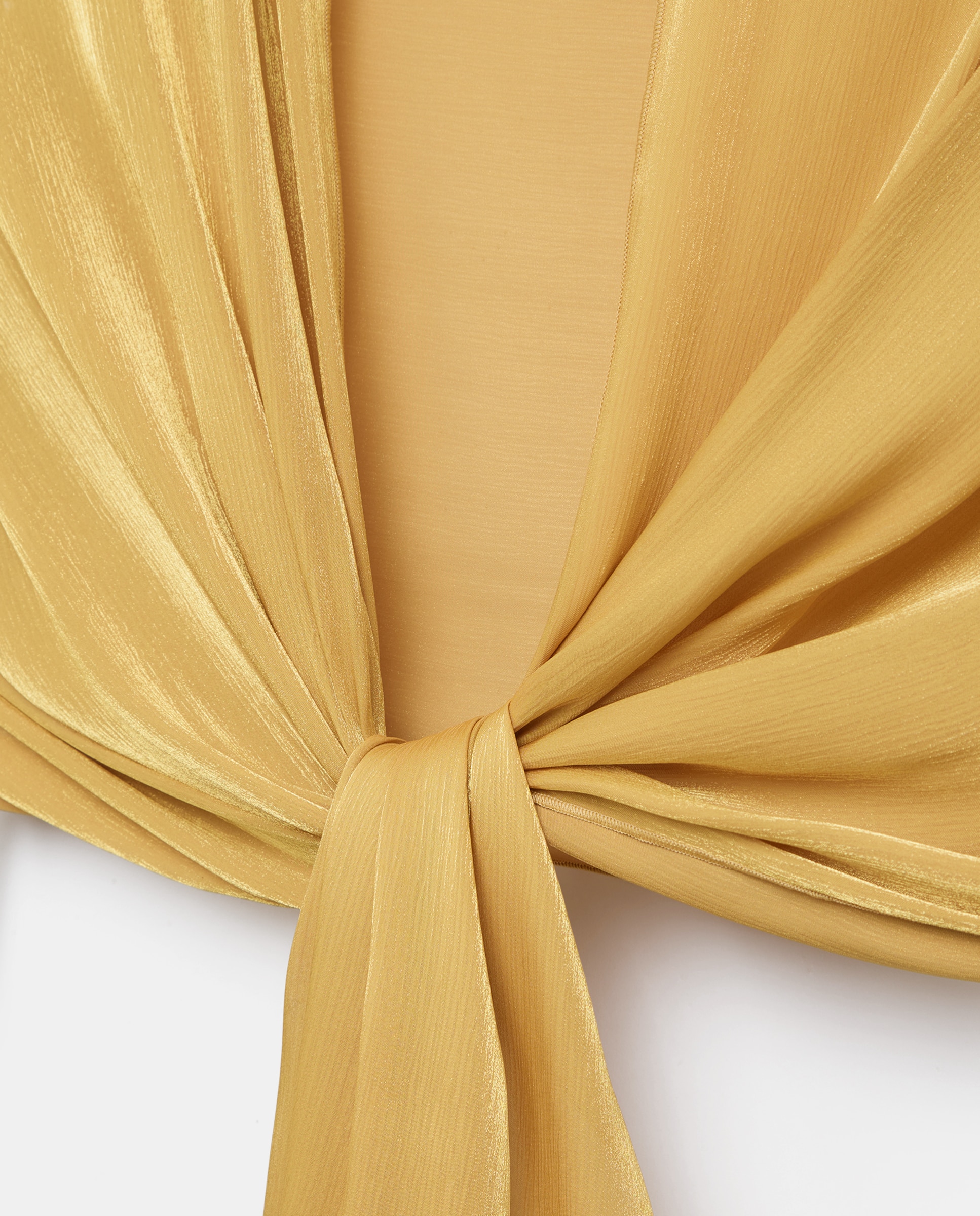 Écharpe de Festa de Malha de Fio Metalizado Ouro-4
