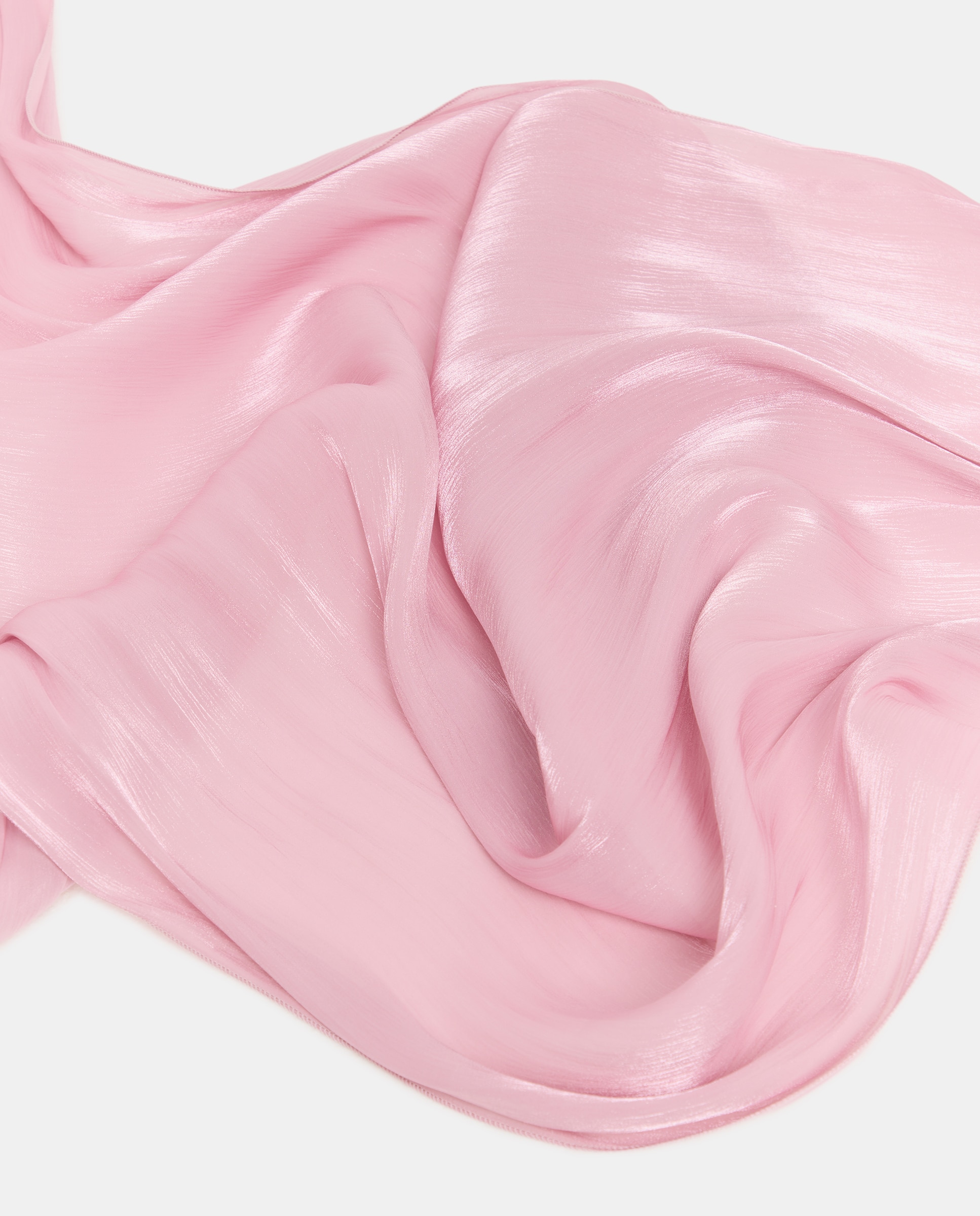 Écharpe de Festa de Malha de Fio Metalizado Rosa-5