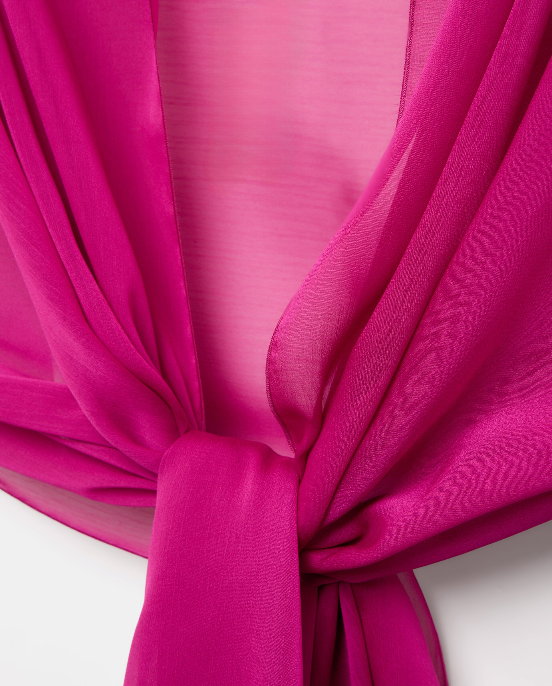 Chal de fiesta de gasa cationica de Banarassi - Fucsia Fucsia-4