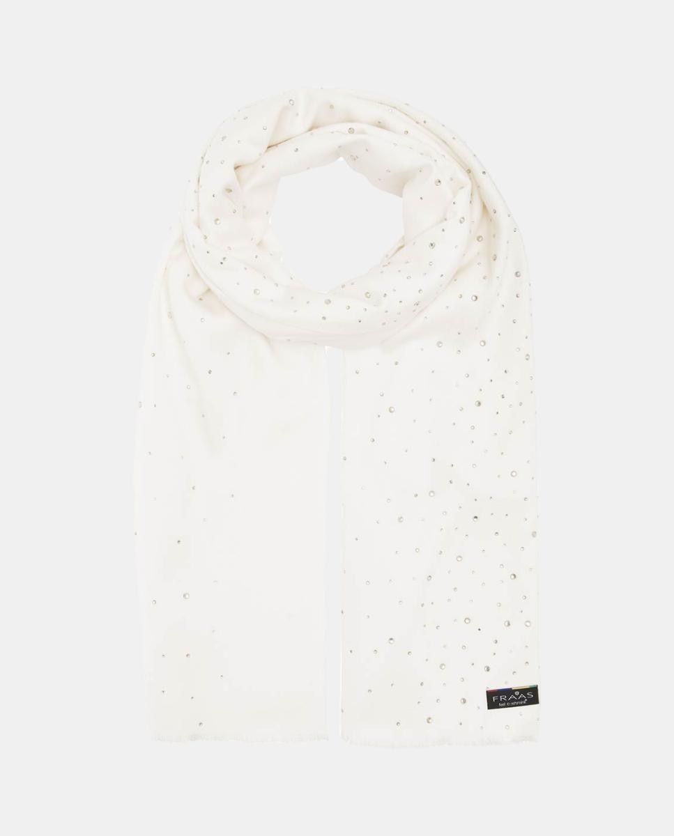 Bufanda liso de punto - V.Fraas - Blanco Blanco-2