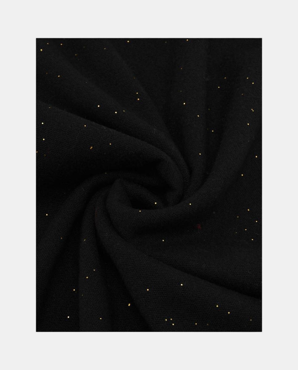 Cachecol Liso de Malha Preto-3