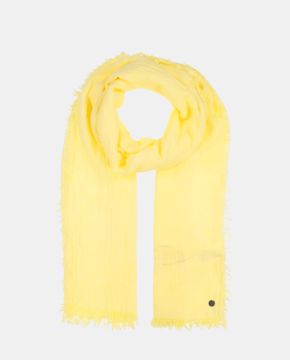 Écharpe com Franjas - Azul Amarelo-2