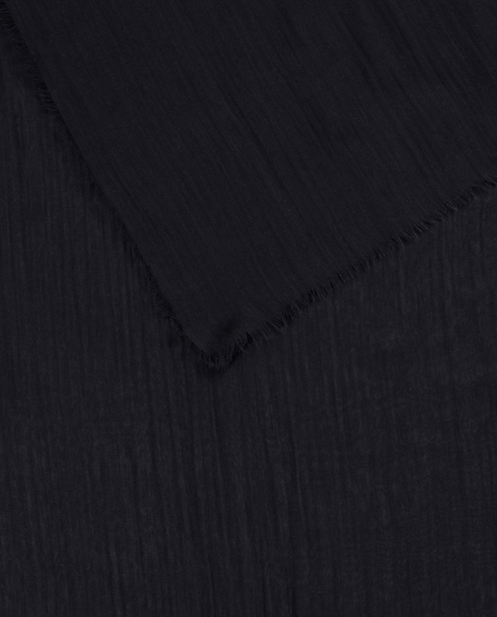 Cachecol Ligeiro Feito de Bambu Fino Preto-2