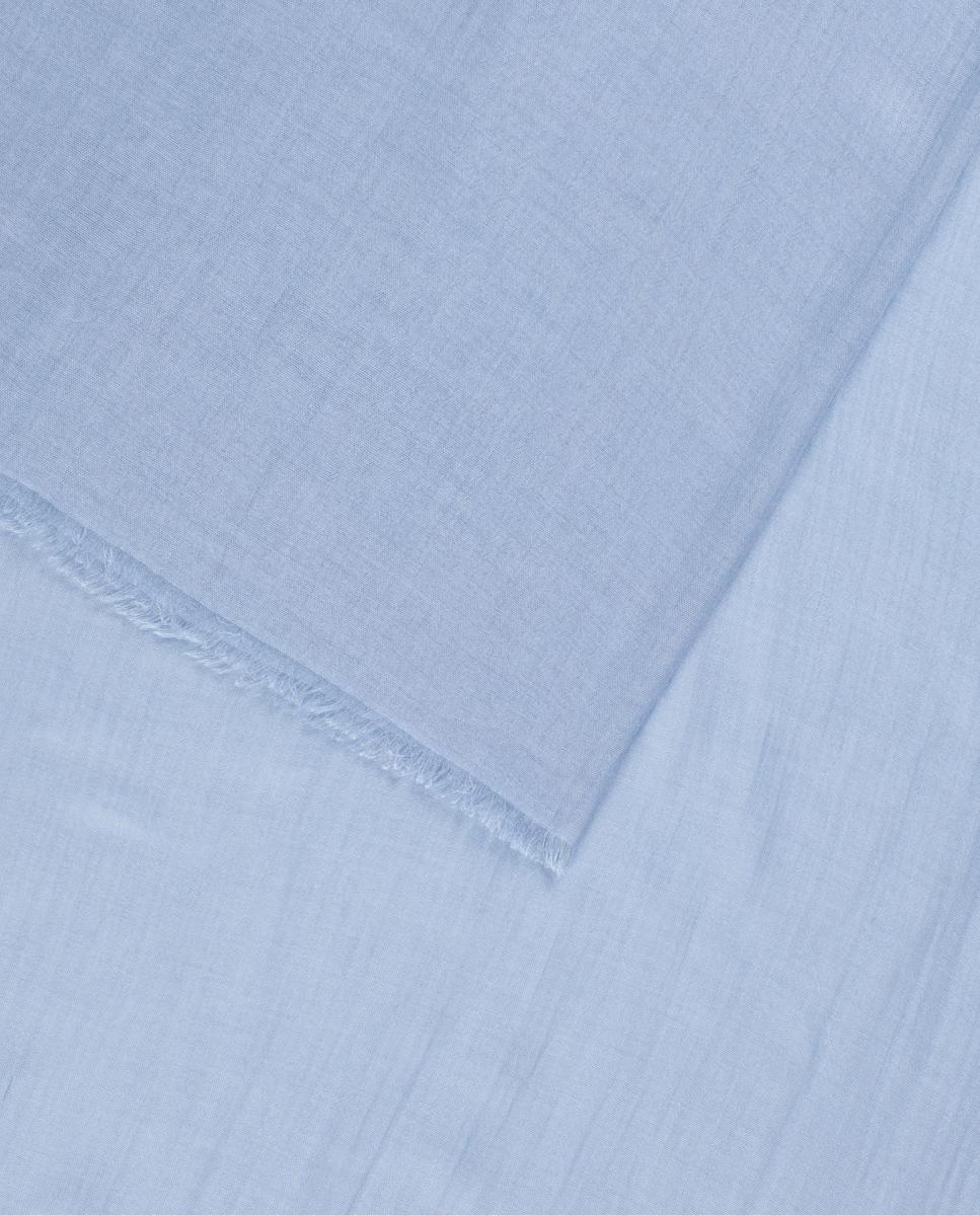 Cachecol Ligeiro Feito de Bambu Fino Azul-claro-2