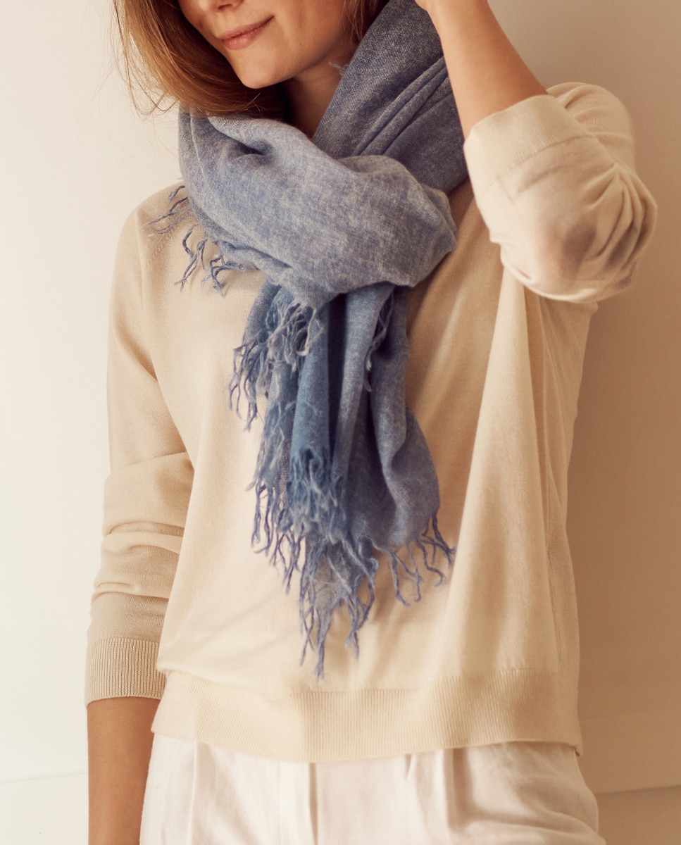 Écharpe de Pashmina Azul-2