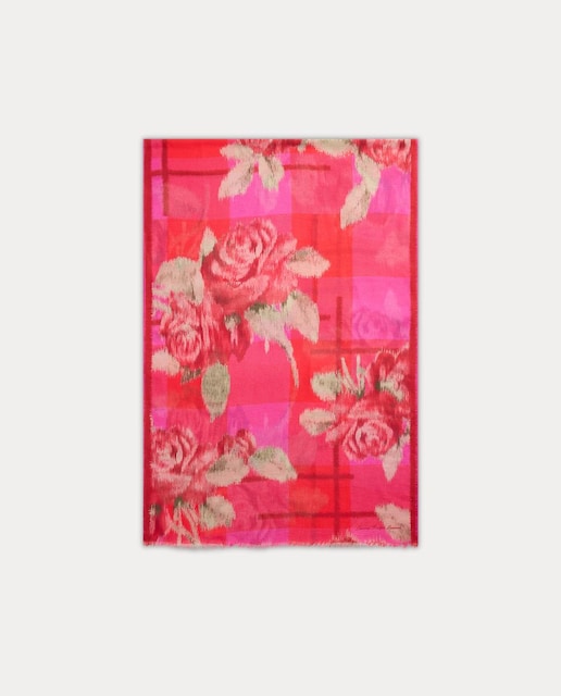 Imagem 0 de Cachecol em Mistura de Lã com Estampado Floral