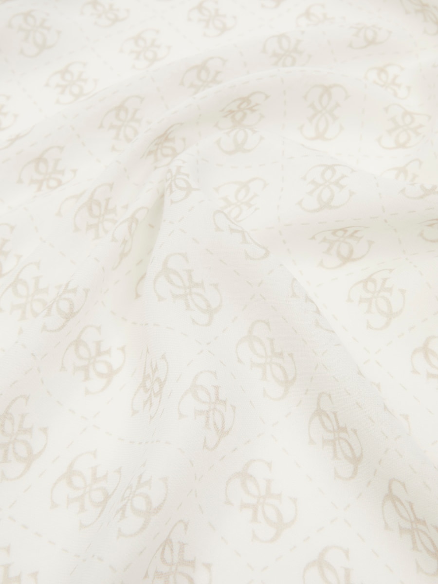 Cachecol com Estampado 4G Branco-2