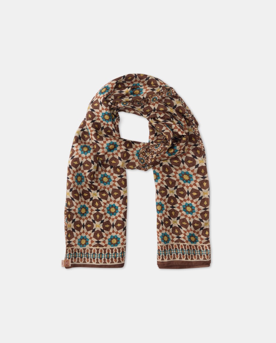 Écharpe de Seda Castanho-2