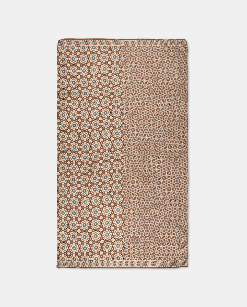 Écharpe de Seda Castanho-3