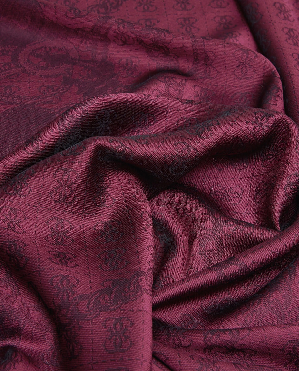 Kefiah com Estampado 4G Bordeaux-2