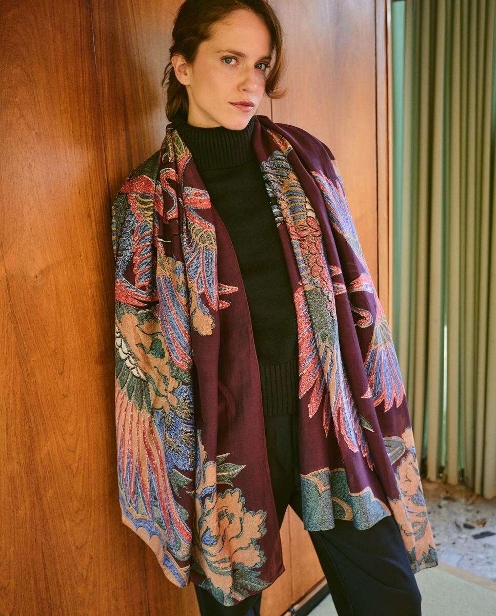 Écharpe Crane Vermelho-4