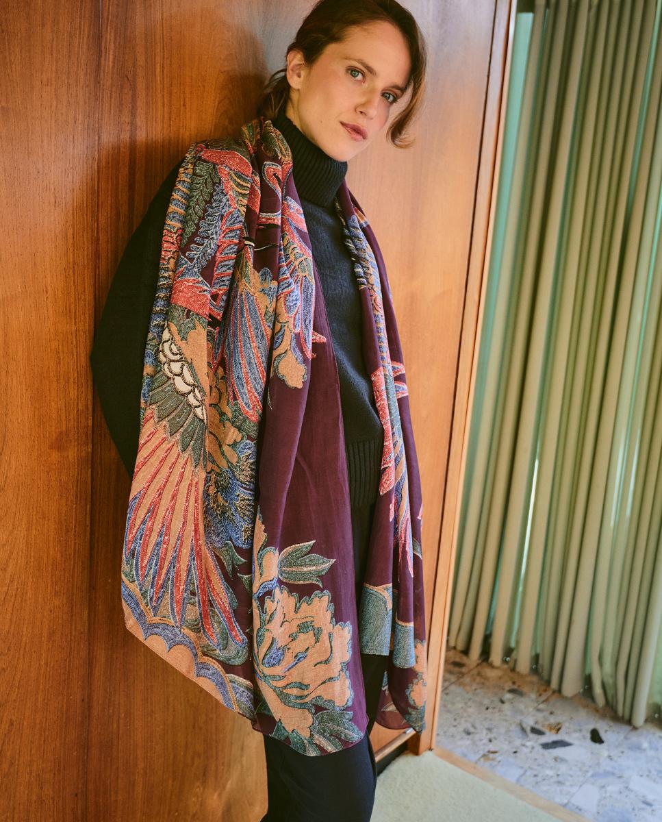 Écharpe Crane Vermelho-5