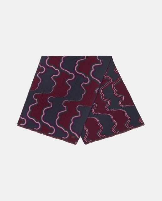 Imagen 0 de Foulard grande Tous Bear Waves Jacquard.