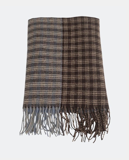 Imagem 0 de Cachecol Retangular em Mistura de Lã aos Quadrados, Acessório Clássico e Ligeiro