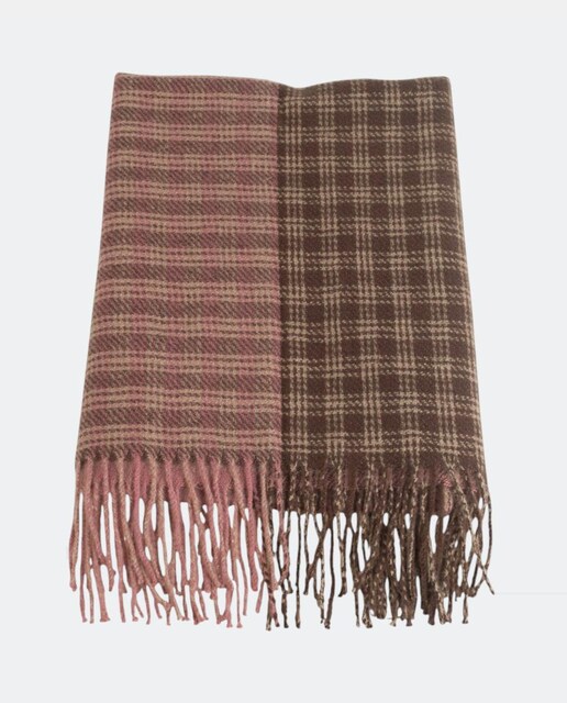 Imagem 0 de Cachecol Retangular em Mistura de Lã aos Quadrados, Acessório Clássico e Ligeiro