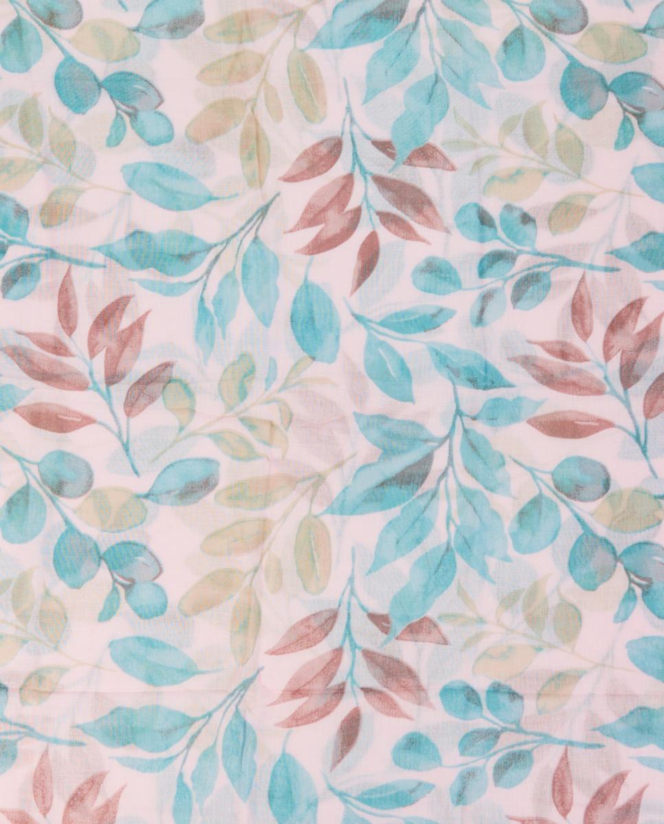 Lenço de Viscose com Estampado Floral Verde-3