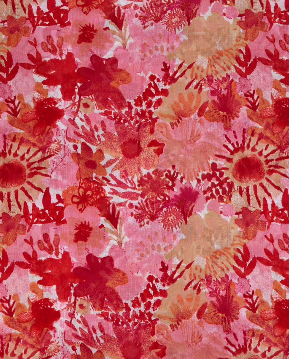 Pañuelo de viscosa con estampado floral - Abbacino - Rojo Rojo-4