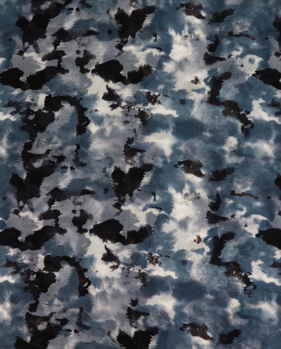 Imagen 4 de Pañuelo de viscosa con estampado abstracto - Abbacino - Negro Negro