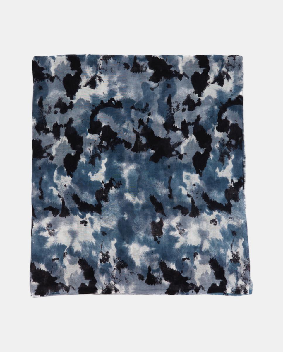Imagen 5 de Pañuelo de viscosa con estampado abstracto - Abbacino - Negro Negro