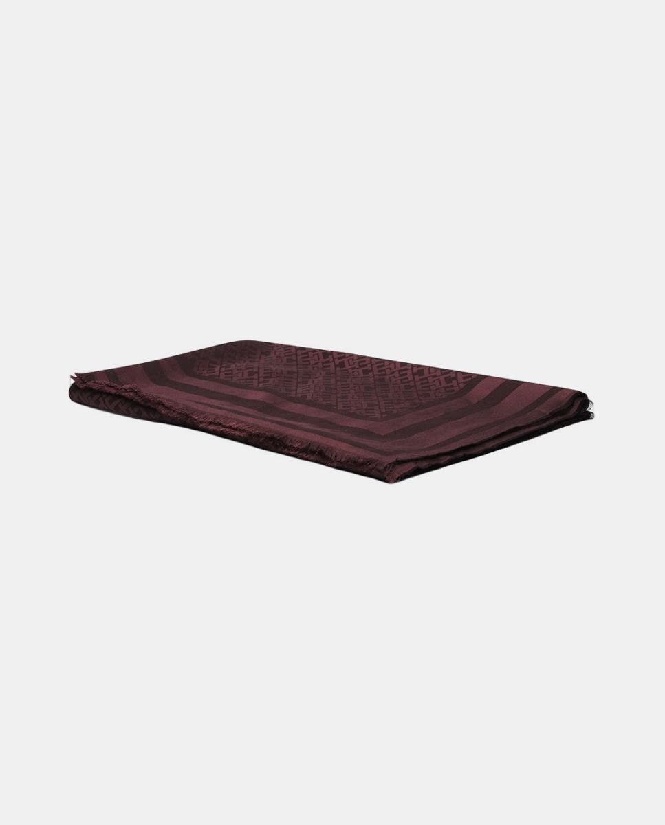 Écharpe com Estampado de Monograma - Bordeaux Bordeaux-4