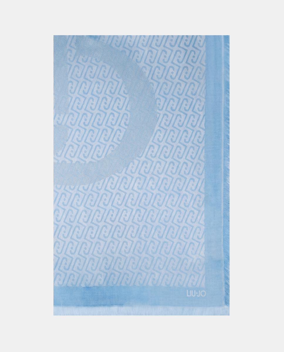 Estola com Detalhe de Logótipo Azul-claro-1