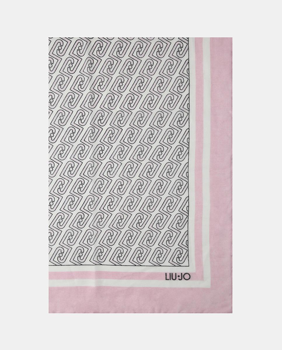 Estola com Detalhe de Logótipo e Efeito de Corrente Rosa-1