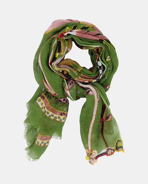 Imagem 0 de Lenço de Linho Estampado com Bordado