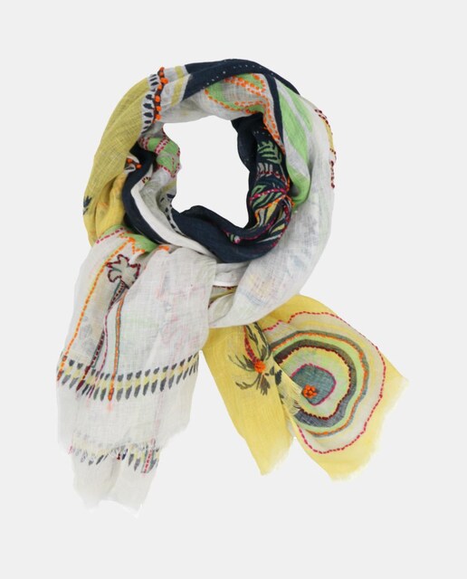 Imagem 0 de Lenço de Linho Estampado com Bordado