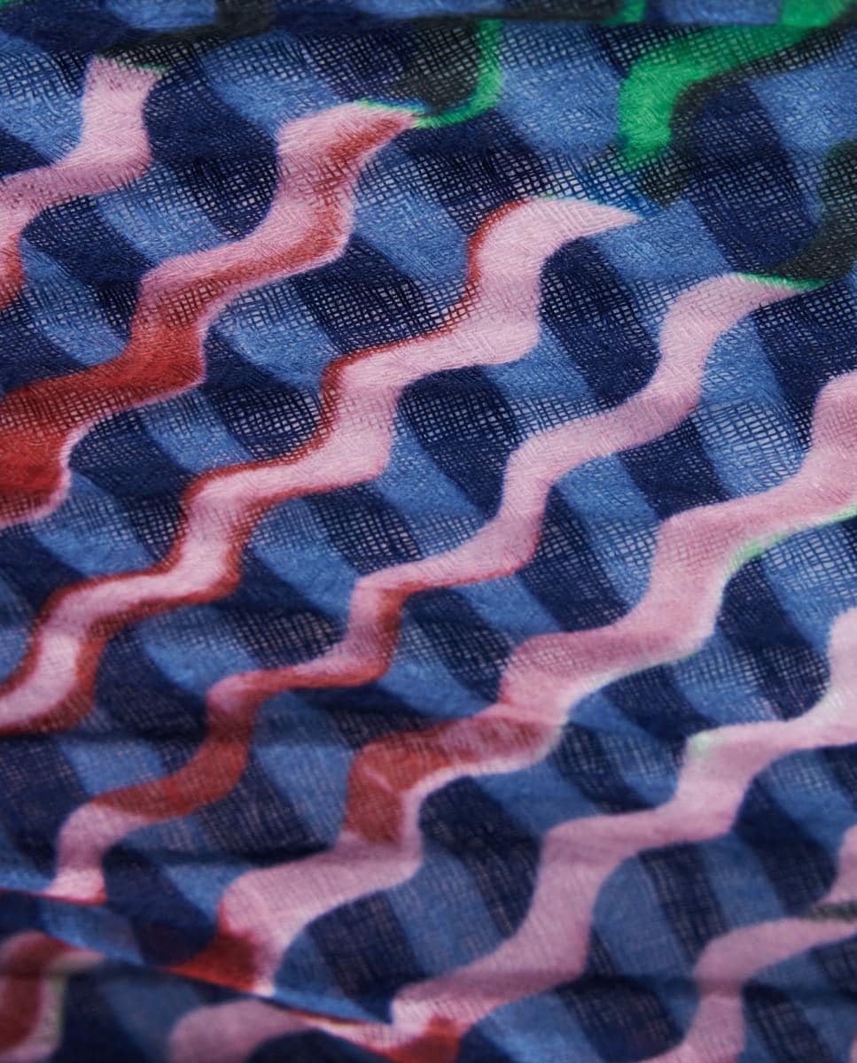 Écharpe Retangular Bluestrip Azul-3