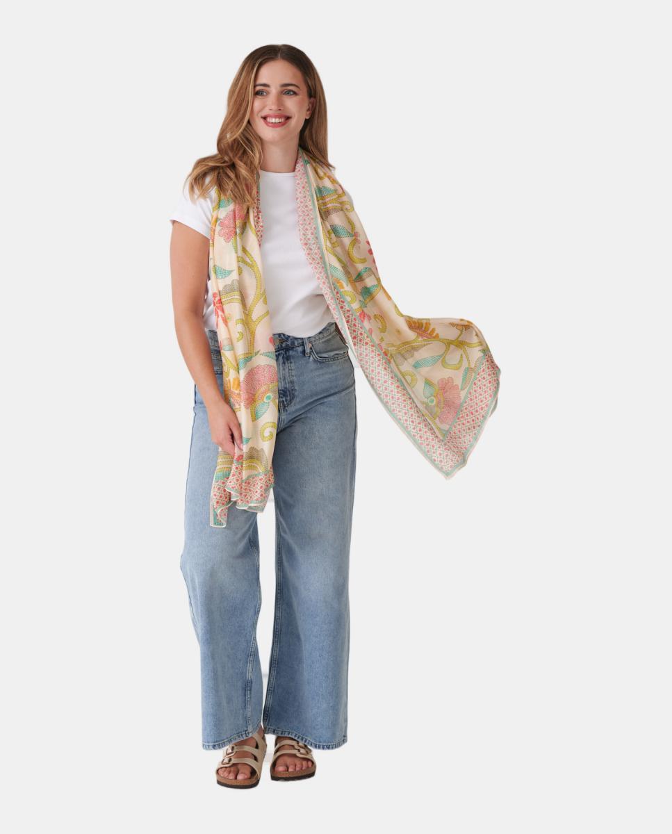 Écharpe Giant Kantha - Lima Verde-3