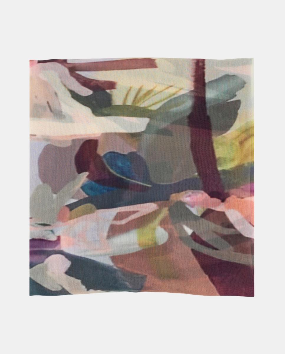 Imagem 0 de Écharpe Retangular de Poliéster com Estampado Floral