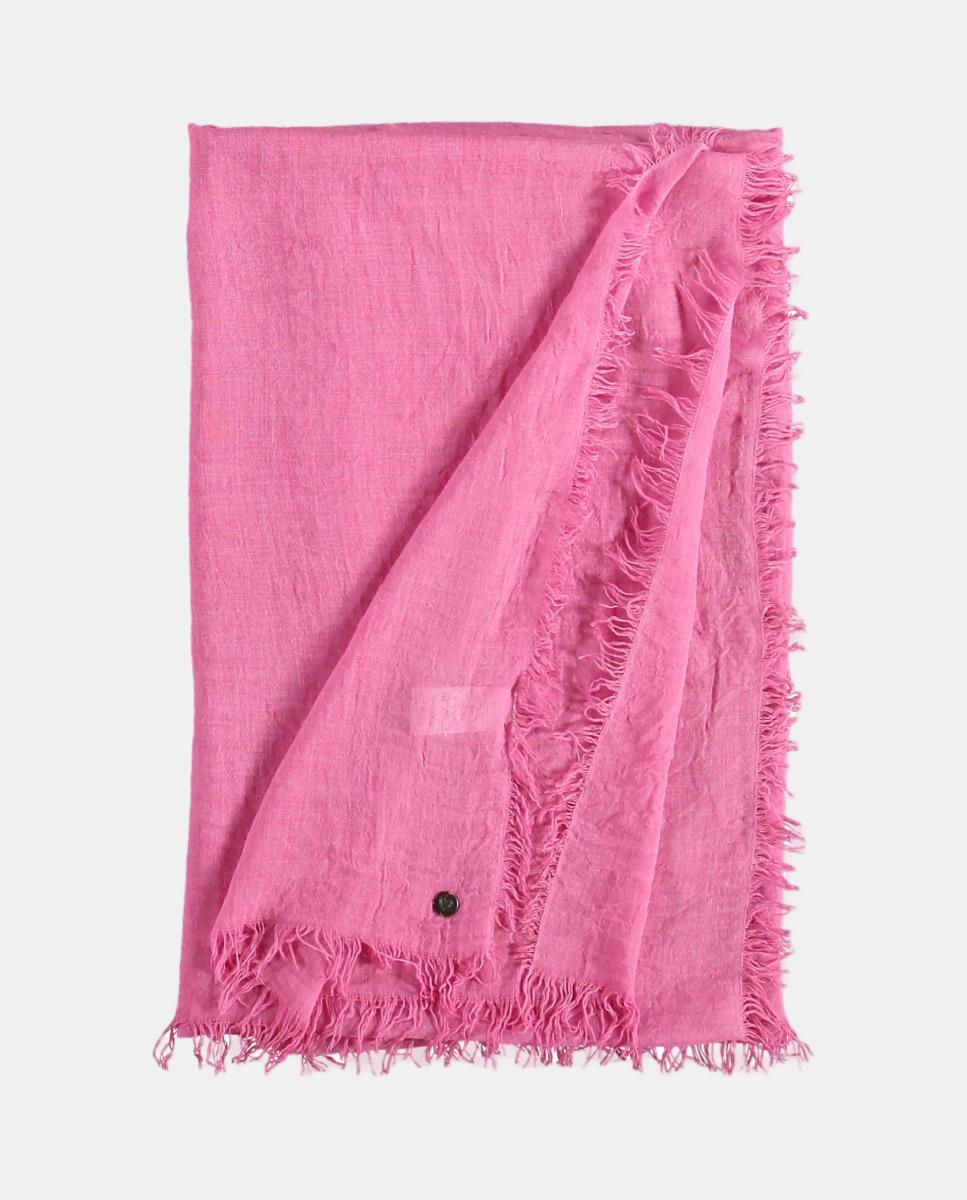 Estola lisa com poliéster e viscose Rosa-3