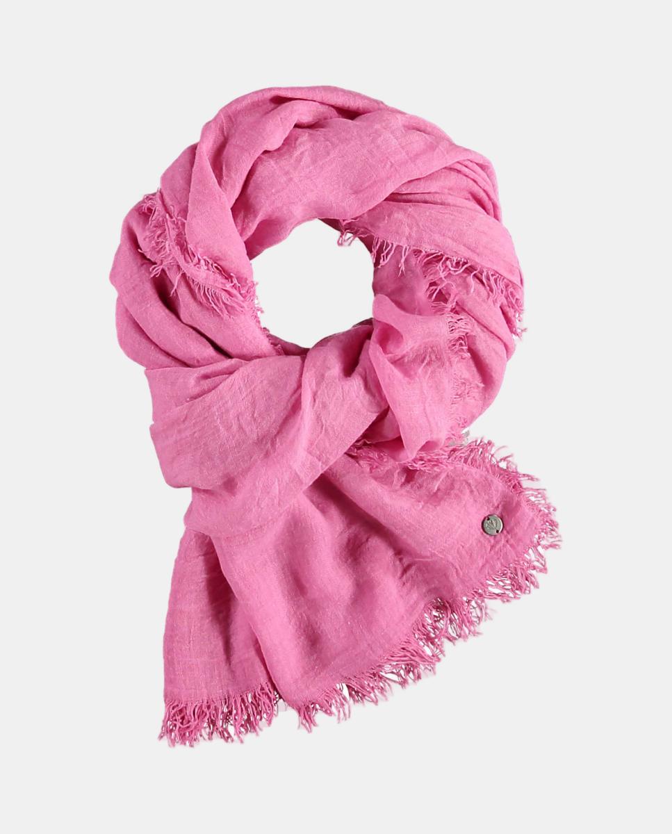 Estola lisa com poliéster e viscose Rosa-4