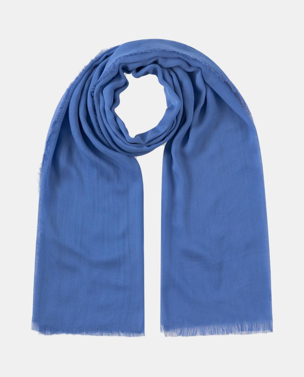 Écharpe Ligeira Feita de Bambu Fino Azul-2