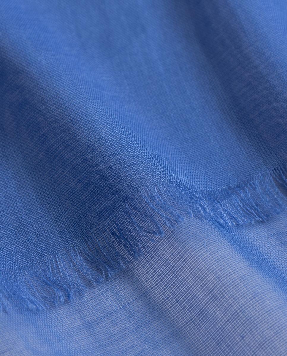 Écharpe Ligeira Feita de Bambu Fino Azul-3