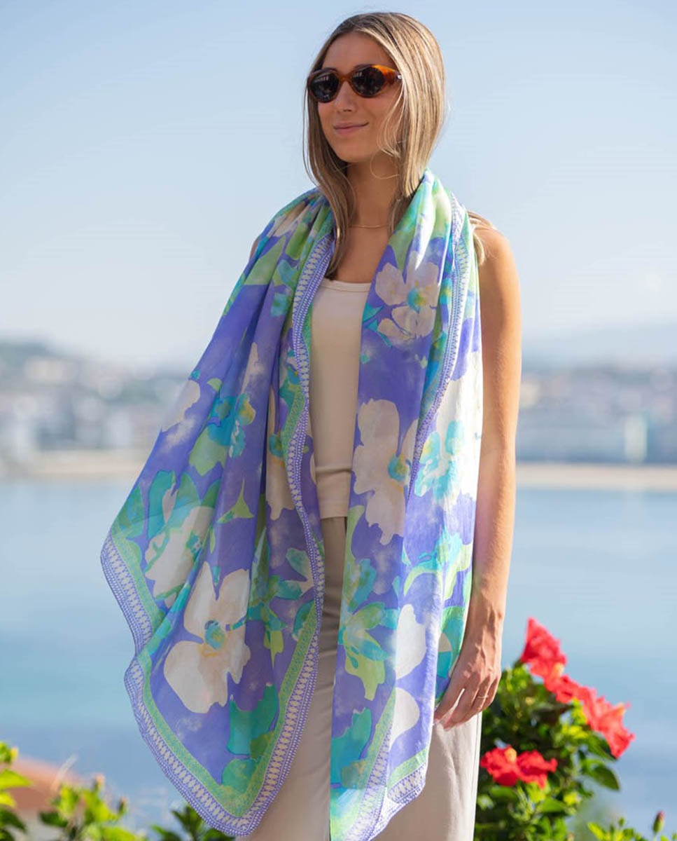 Imagem 0 de Lenço de seda estampado