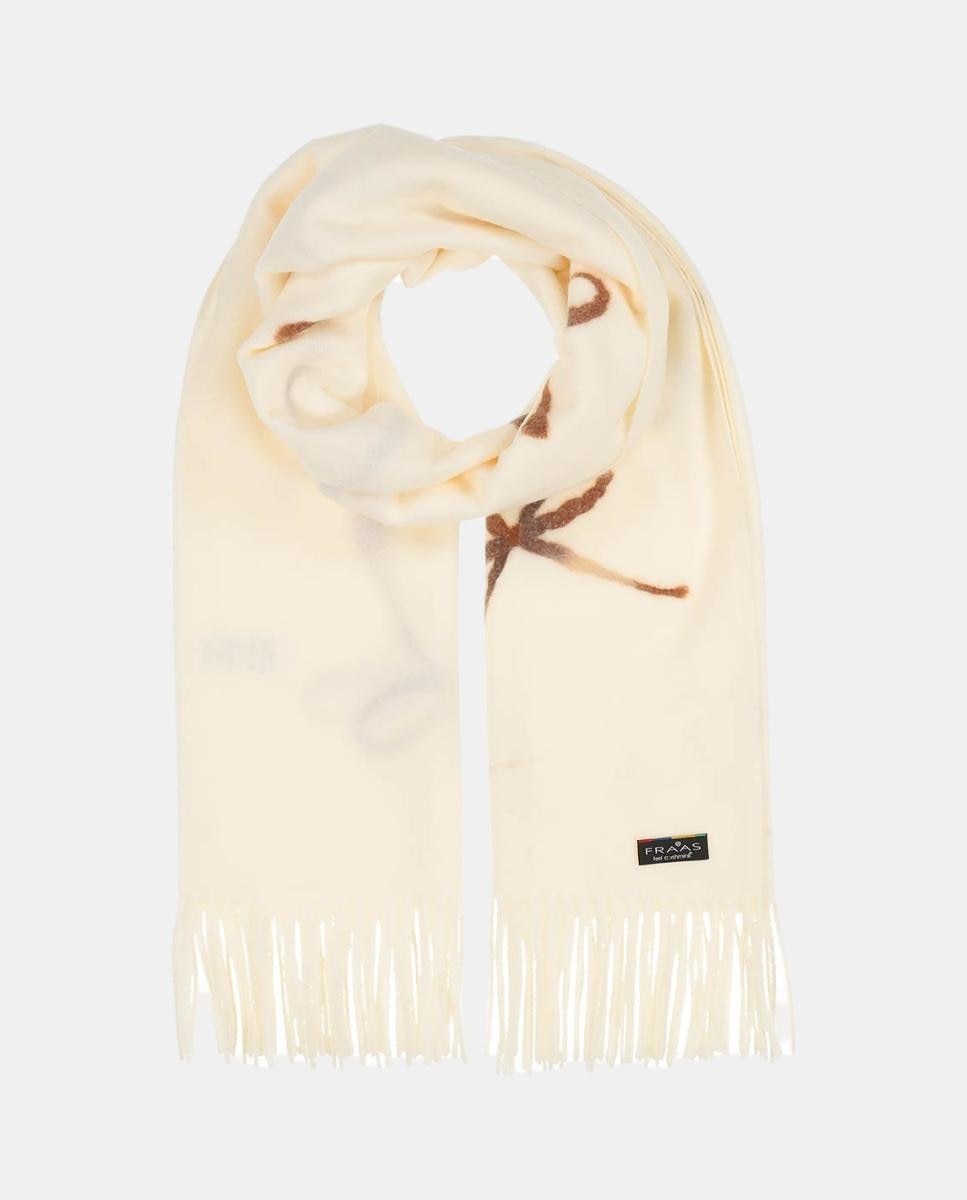 Bufanda estampado de poliéster - V.Fraas - Blanco Blanco-2